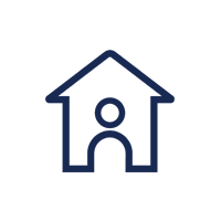 One person house icon